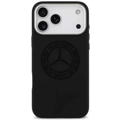 Mercedes Silicone Vintage Logo MagSafe Case for iPhone 17 Pro Max - Black_2