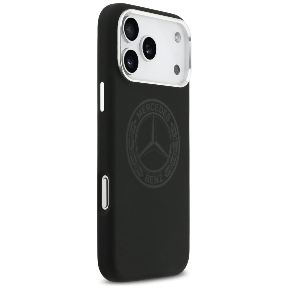 Mercedes Silicone Vintage Logo MagSafe Case for iPhone 17 Pro Max - Black_3