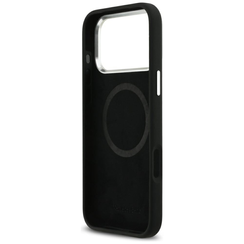 Mercedes Silicone Vintage Logo MagSafe Case for iPhone 17 Pro Max - Black_6