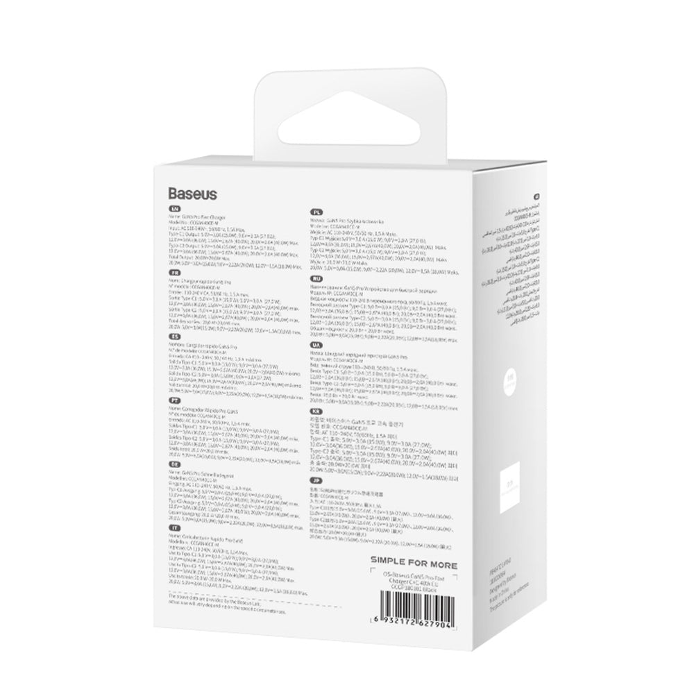 Baseus GaN5 Pro 40W 2xUSB-C Wall Charger - Black_7