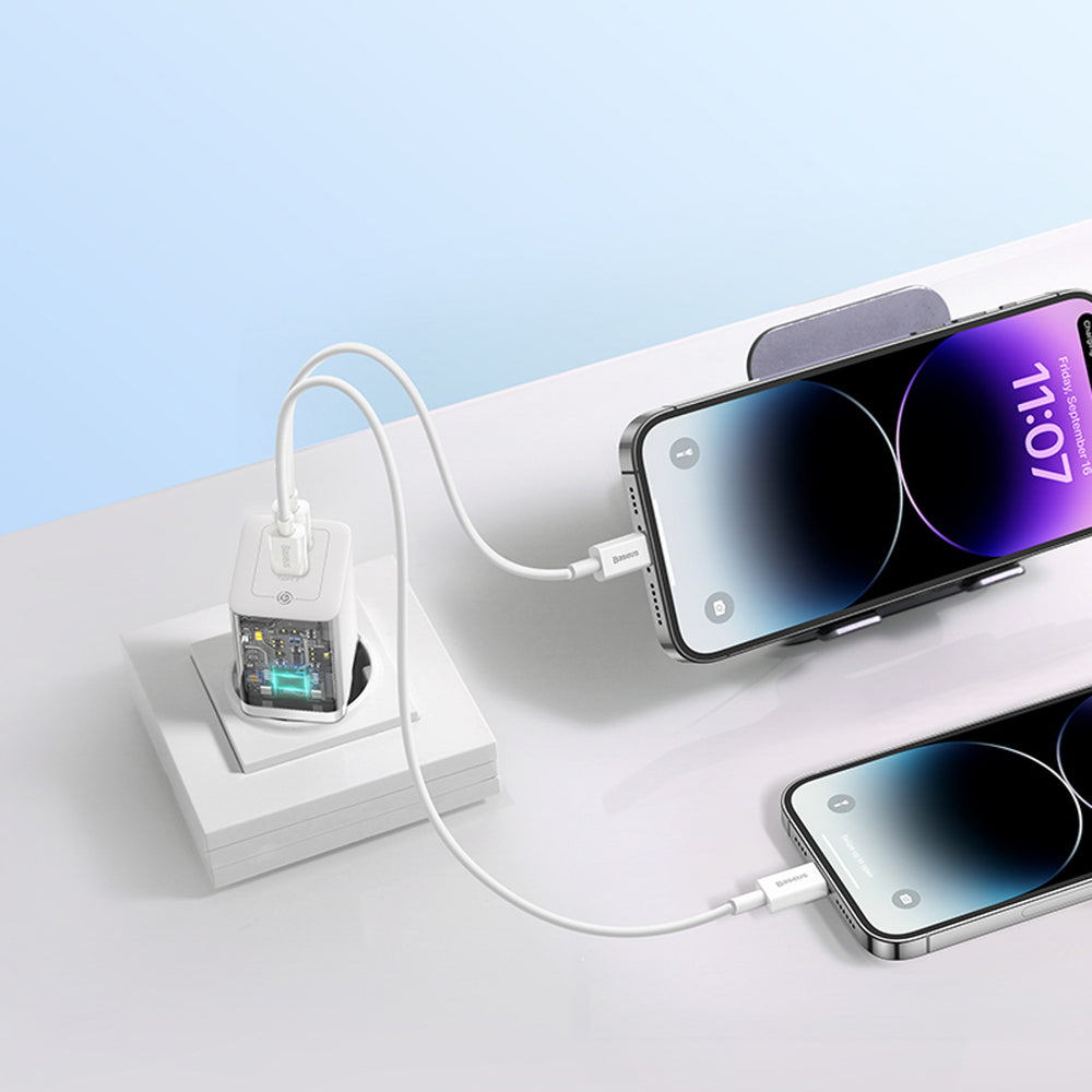 Baseus GaN5 Pro 40W 2xUSB-C Wall Charger - White_9