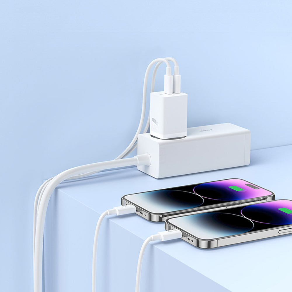 Baseus GaN5 Pro 40W 2xUSB-C Wall Charger - White_10
