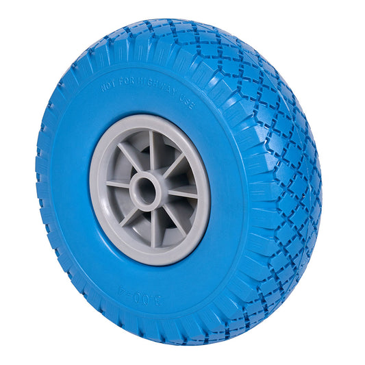 Roda azul Ã  prova de furos rifn260-20-75 eixo liso com nÃºcleo de poliamix cinza, carga mÃ¡xima 80 kg_0