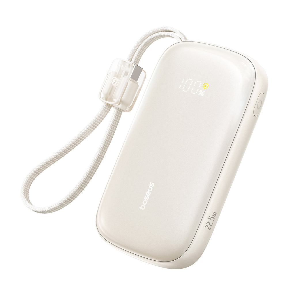 Baseus EnerFill FC21 Qpow 3 Ultra 20000mAh 22.5W Powerbank with Display and Cable Included - Beige_0