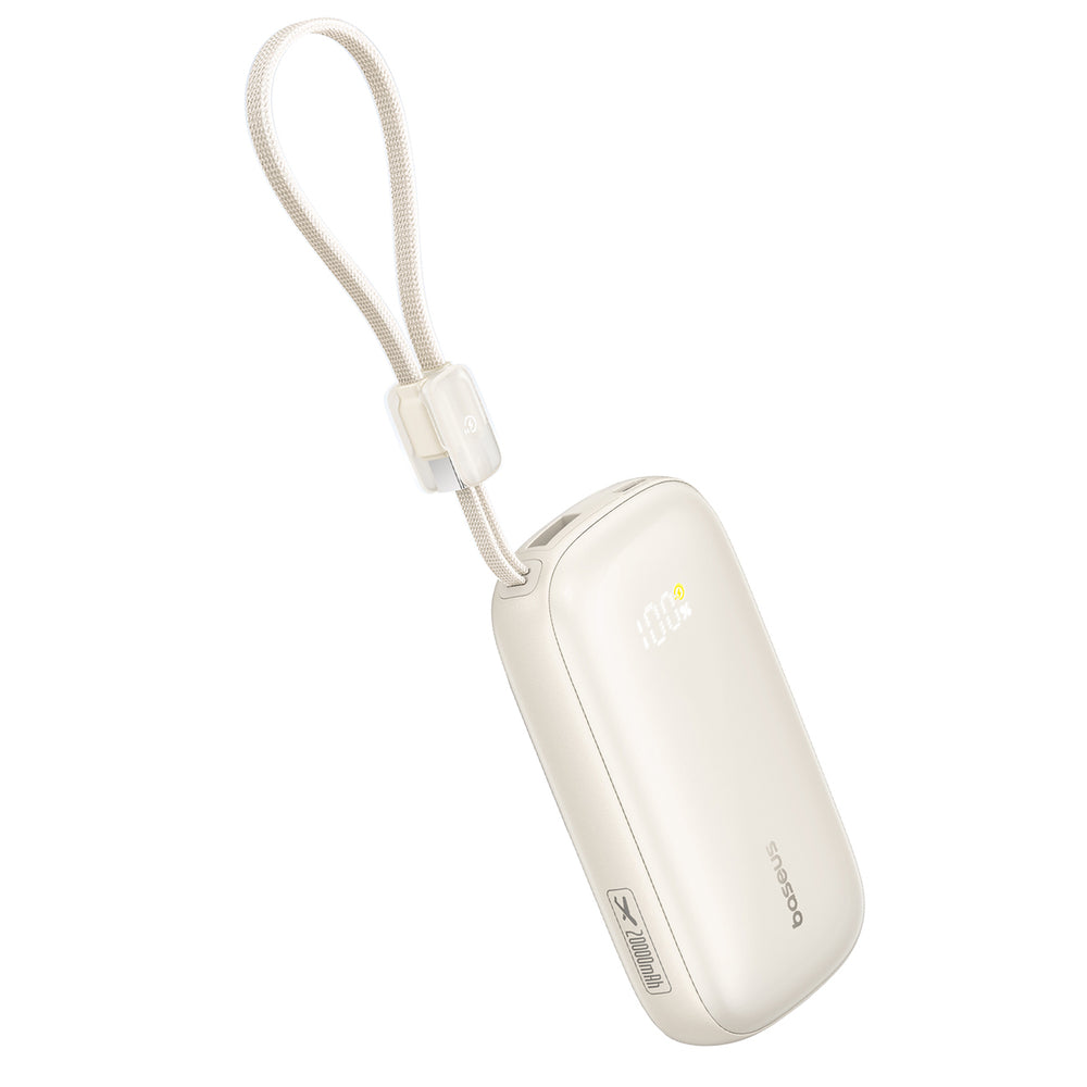 Baseus EnerFill FC21 Qpow 3 Ultra 20000mAh 22.5W Powerbank with Display and Cable Included - Beige_2