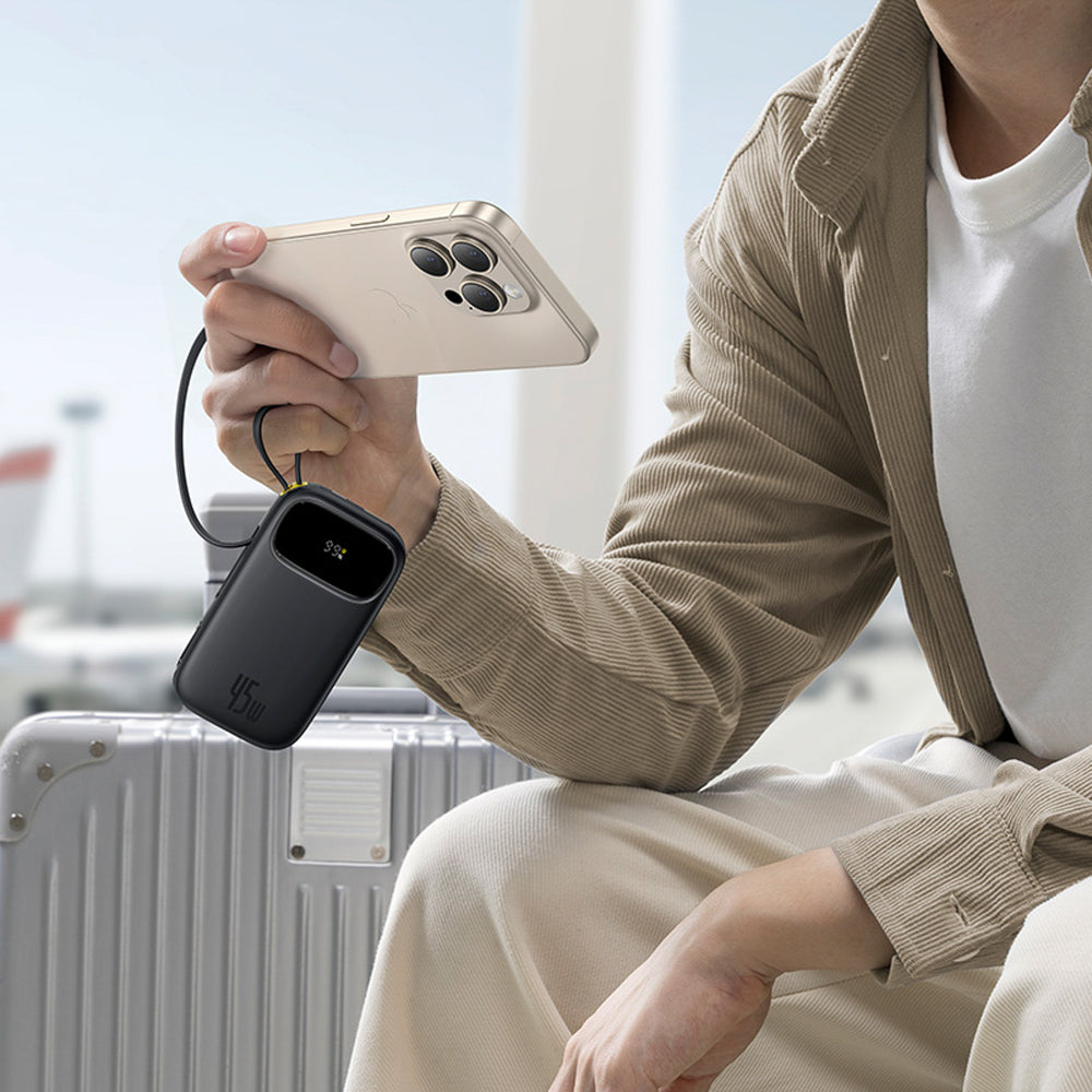 Baseus EnerFill FC31 20000mAh 45W Power Bank with Display with USB-C and Lightning Cables - Black_5