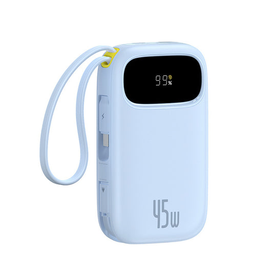 Baseus EnerFill FC31 20000mAh 45W Power Bank with Display with USB-C and Lightning Cables - Blue_0