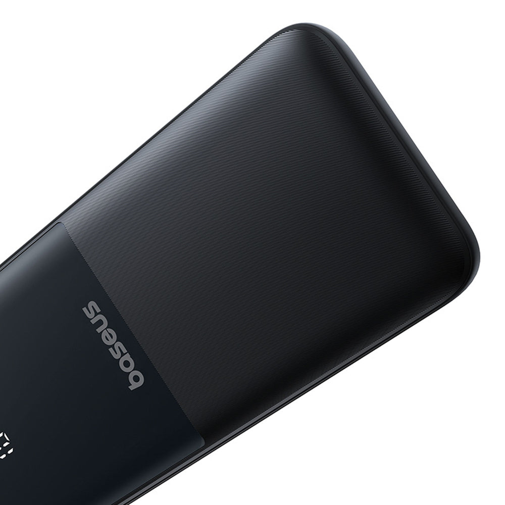 Baseus Lipow 10000mAh 22.5W Powerbank with Dual Built-in Cable with Display (with additional black Baseus Simple USB-A - USB-C 3A 0.2m cable) - Black_2