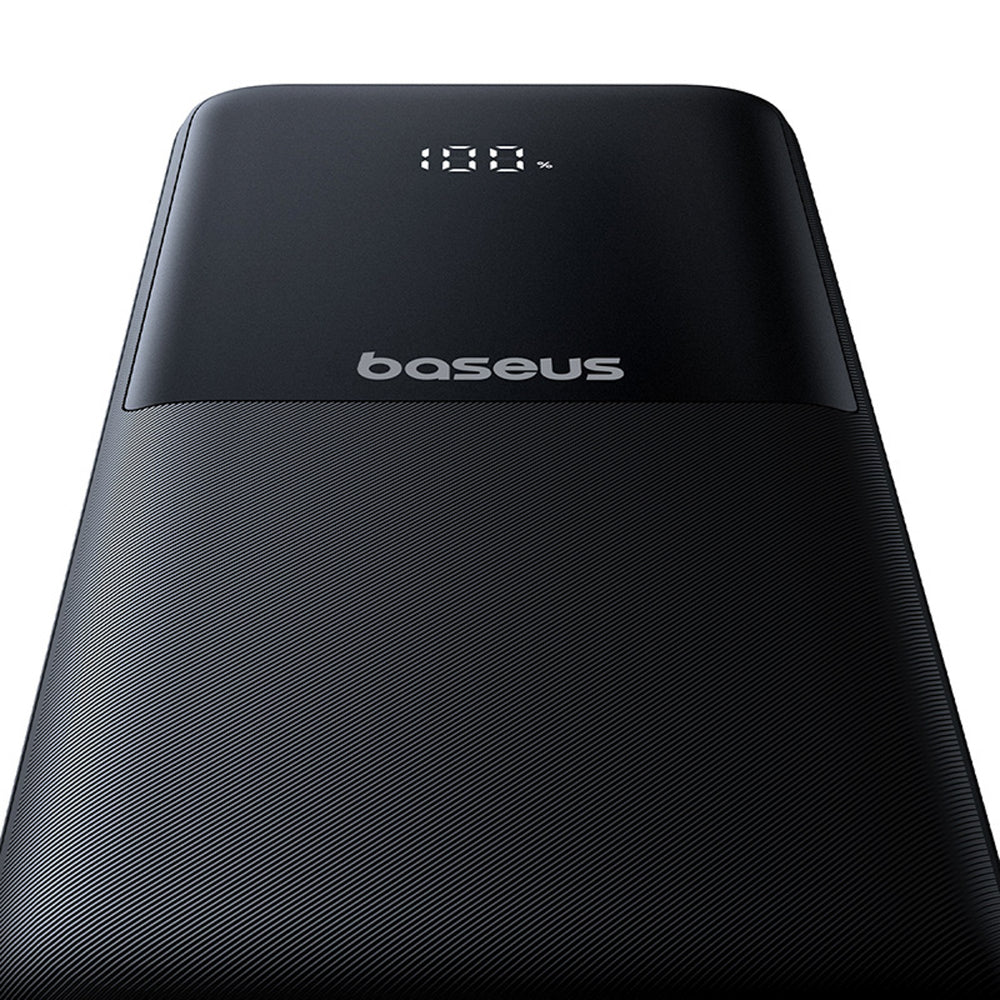 Baseus Lipow 10000mAh 22.5W Powerbank with Dual Built-in Cable with Display (with additional black Baseus Simple USB-A - USB-C 3A 0.2m cable) - Black_5