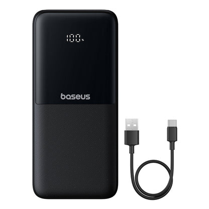 Baseus Lipow 10000mAh 22.5W Powerbank with Dual Built-in Cable with Display (with additional black Baseus Simple USB-A - USB-C 3A 0.2m cable) - Black_6