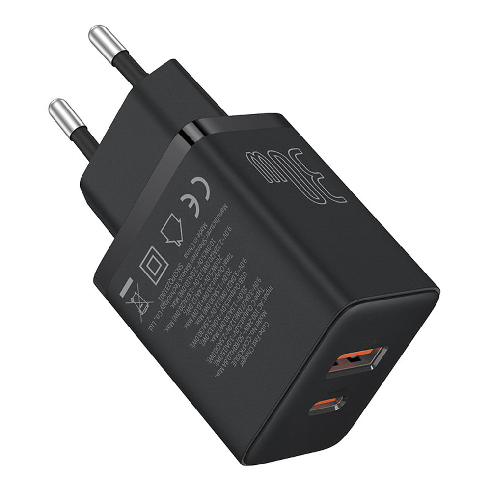 Carregador de Parede Baseus 30W / 2.4A / 1 x USB-A / 1 x USB-C / Preto / P10111404113-00_3