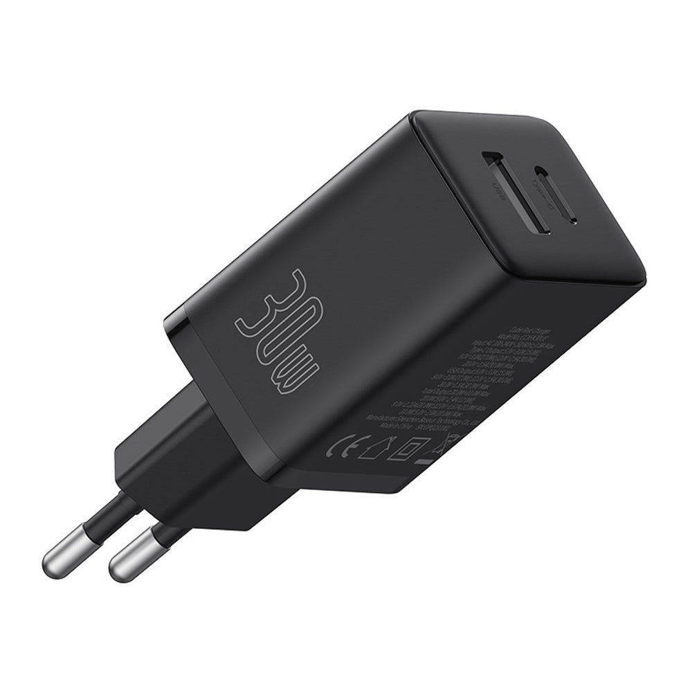 Carregador de Parede Baseus 30W / 2.4A / 1 x USB-A / 1 x USB-C / Preto / P10111404113-00_5