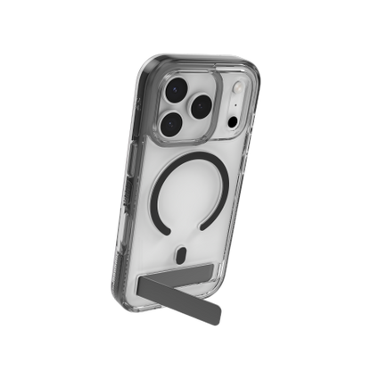 ZAGG Santa Cruz Snap KS MagSafe Case with Stand for iPhone 17 Pro - Clear and Black_2
