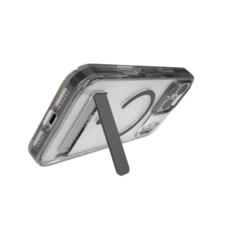 ZAGG Santa Cruz Snap KS MagSafe Case with Stand for iPhone 17 Pro Max - Clear and Black_1