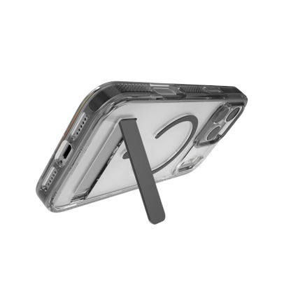 ZAGG Santa Cruz Snap KS MagSafe Case with Stand for iPhone 17 Pro Max - Clear and Black_1