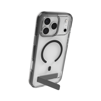 ZAGG Santa Cruz Snap KS MagSafe Case with Stand for iPhone 17 Pro Max - Clear and Black_2