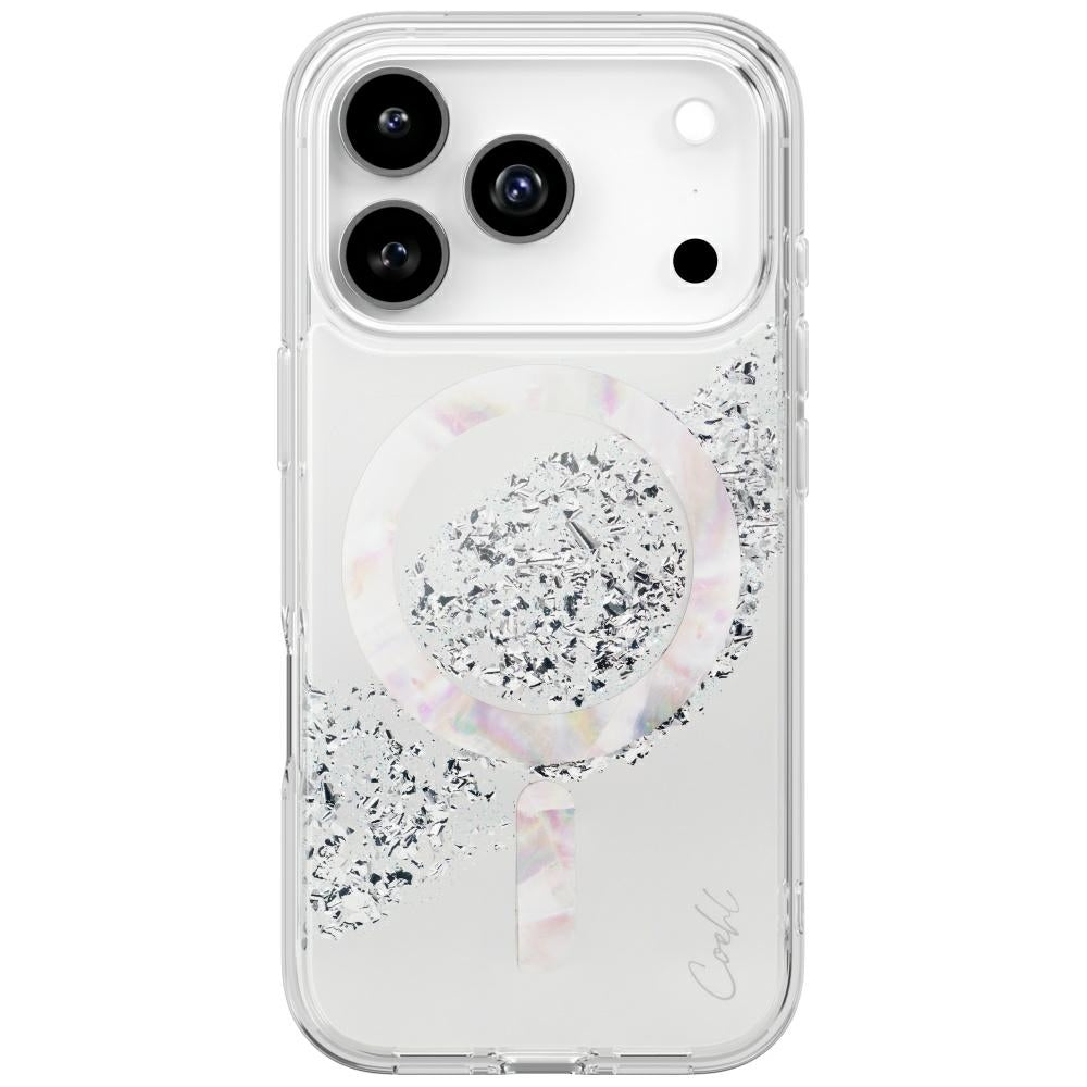 Uniq Coehl Crystelle Magnetic Charging case for iPhone 17 Pro - silver_0