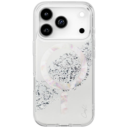 Uniq Coehl Crystelle Magnetic Charging case for iPhone 17 Pro - silver_0