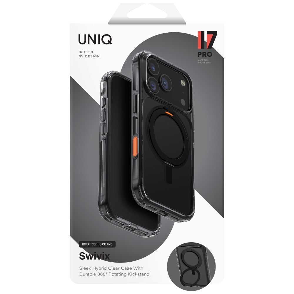 Uniq Swivix Rotating Kickstand 360 Case for iPhone 17 Pro - Black_5