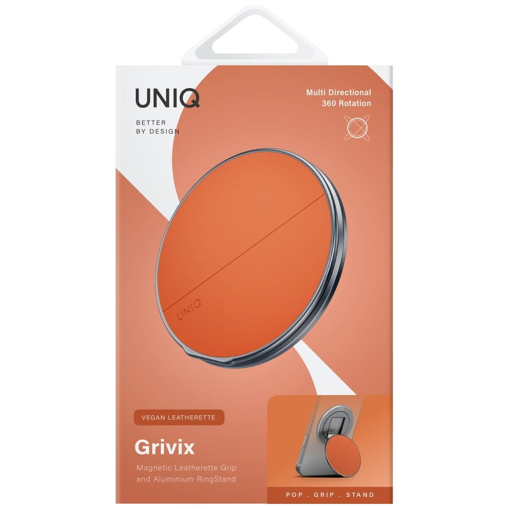 Uniq Grivix Classic 360 Mount&amp;Grip Stand Magnetic Holder - Orange_3