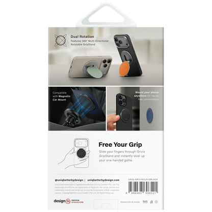 Uniq Grivix Premium 360 Mount&amp;Grip Stand Magnetic Holder - Black_4