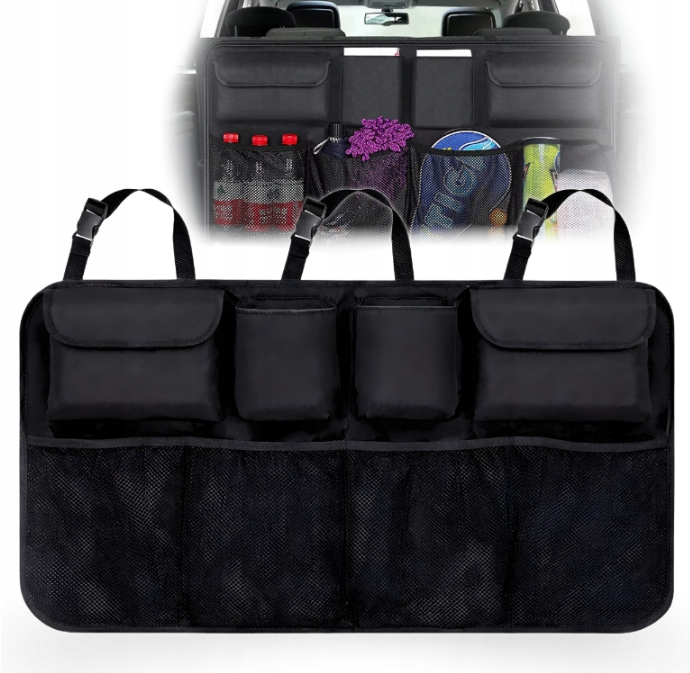 Wozinsky Large Car Organizer for Back Seat Backrest and Trunk - Black_4