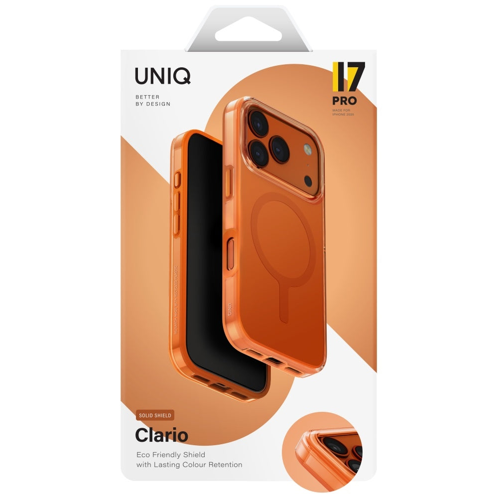 Uniq Clario Magclick Charging Case for iPhone 17 Pro - Orange_4