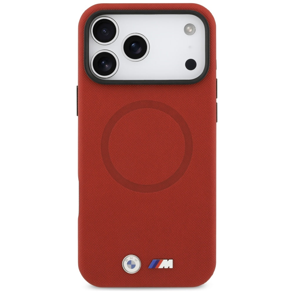 BMW M FW Metal Logo MagSafe Case for iPhone 17 Pro Max - Red_2