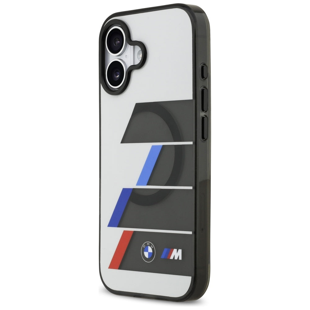 BMW M IML Metal Buttons Tricolor Lines MagSafe Case for iPhone 17 - Gray_1