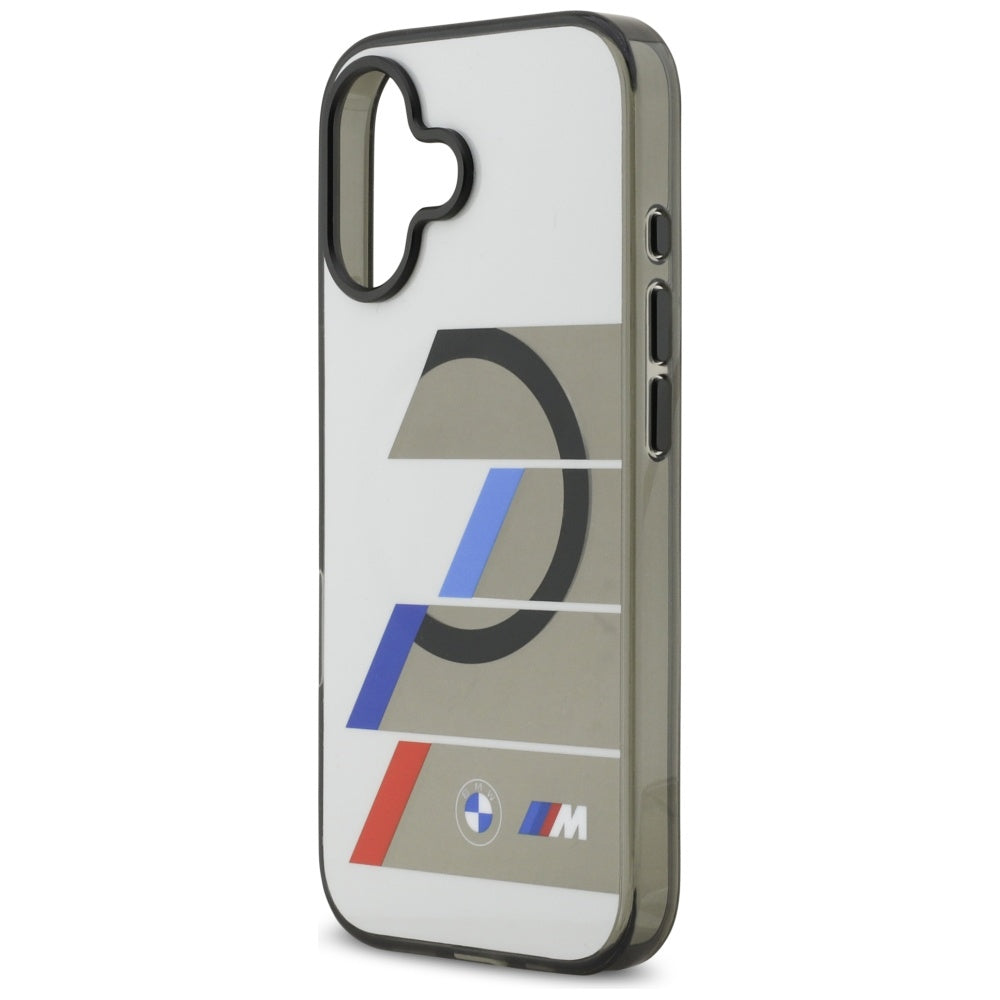 BMW M IML Metal Buttons Tricolor Lines MagSafe Case for iPhone 17 - Gray_5
