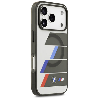 BMW M IML Metal Buttons Tricolor Lines MagSafe Case for iPhone 17 Pro - Gray_3