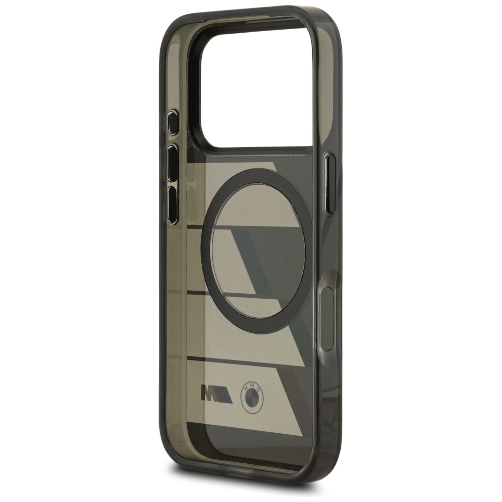 BMW M IML Metal Buttons Tricolor Lines MagSafe Case for iPhone 17 Pro - Gray_6