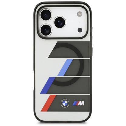 BMW M IML Metal Buttons Tricolor Lines MagSafe Case for iPhone 17 Pro Max - Gray_2