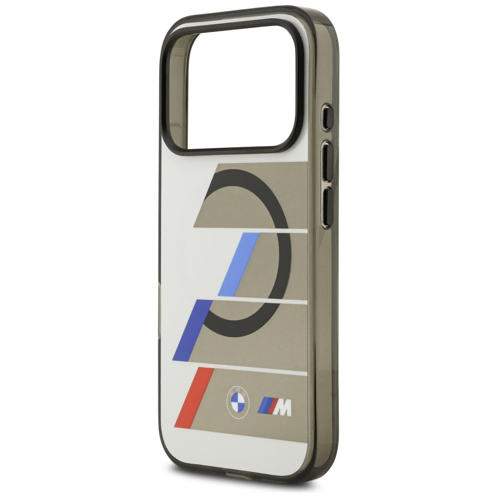 BMW M IML Metal Buttons Tricolor Lines MagSafe Case for iPhone 17 Pro Max - Gray_5