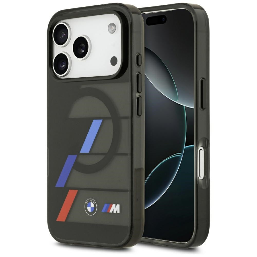 BMW M IML Metal Buttons Tricolor Lines MagSafe Case for iPhone 17 Pro Max - Black_0
