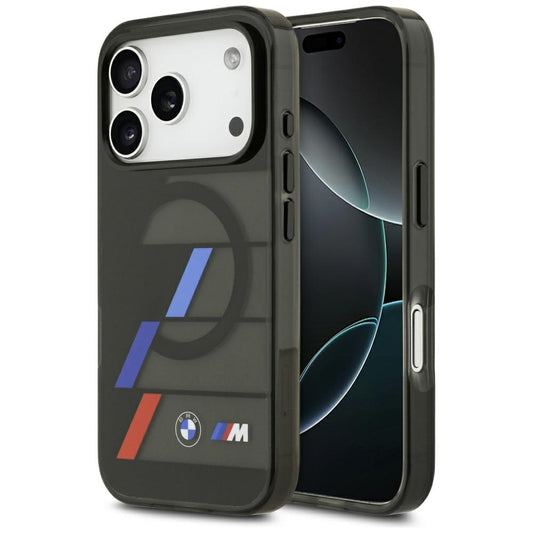 BMW M IML Metal Buttons Tricolor Lines MagSafe Case for iPhone 17 Pro Max - Black_0