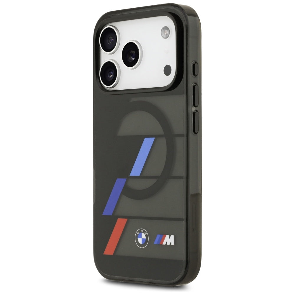 BMW M IML Metal Buttons Tricolor Lines MagSafe Case for iPhone 17 Pro Max - Black_1