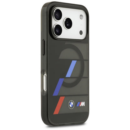 BMW M IML Metal Buttons Tricolor Lines MagSafe Case for iPhone 17 Pro Max - Black_3