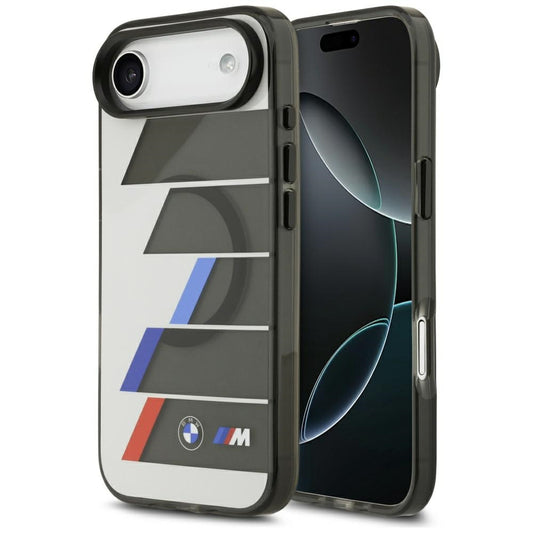 BMW M IML Metal Buttons Tricolor Lines MagSafe Case for iPhone Air - Gray_0