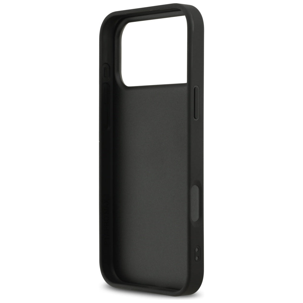 DKNY Repeat Texture Pattern with Tonal Stripe Case for iPhone 17 Pro Max - Black_6