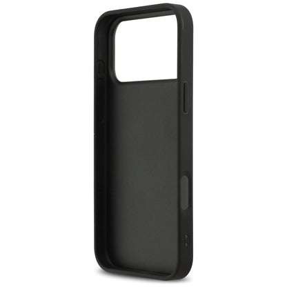 DKNY Repeat Texture Pattern with Tonal Stripe Case for iPhone 17 Pro Max - Black_6