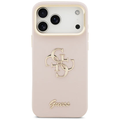 Guess Grained Big 4G &amp; Stand Camera Case for iPhone 17 Pro Max - Pink_2