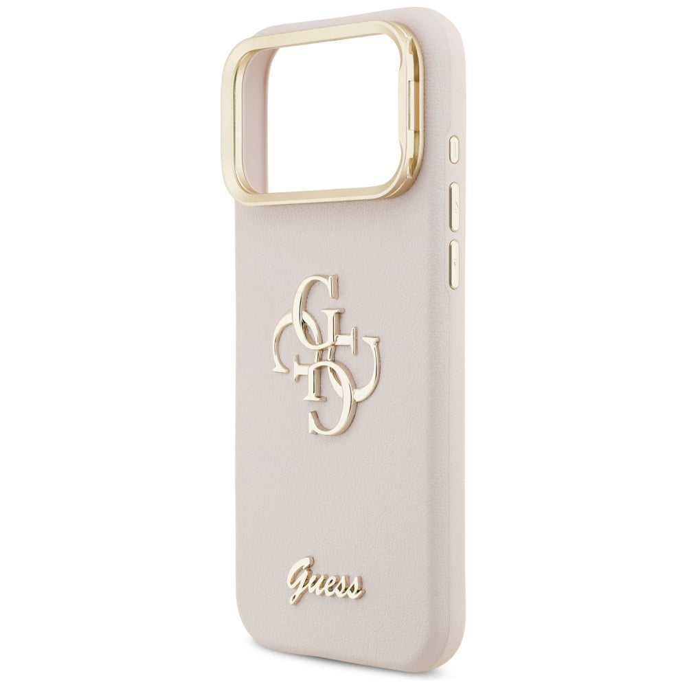 Guess Grained Big 4G &amp; Stand Camera Case for iPhone 17 Pro Max - Pink_5