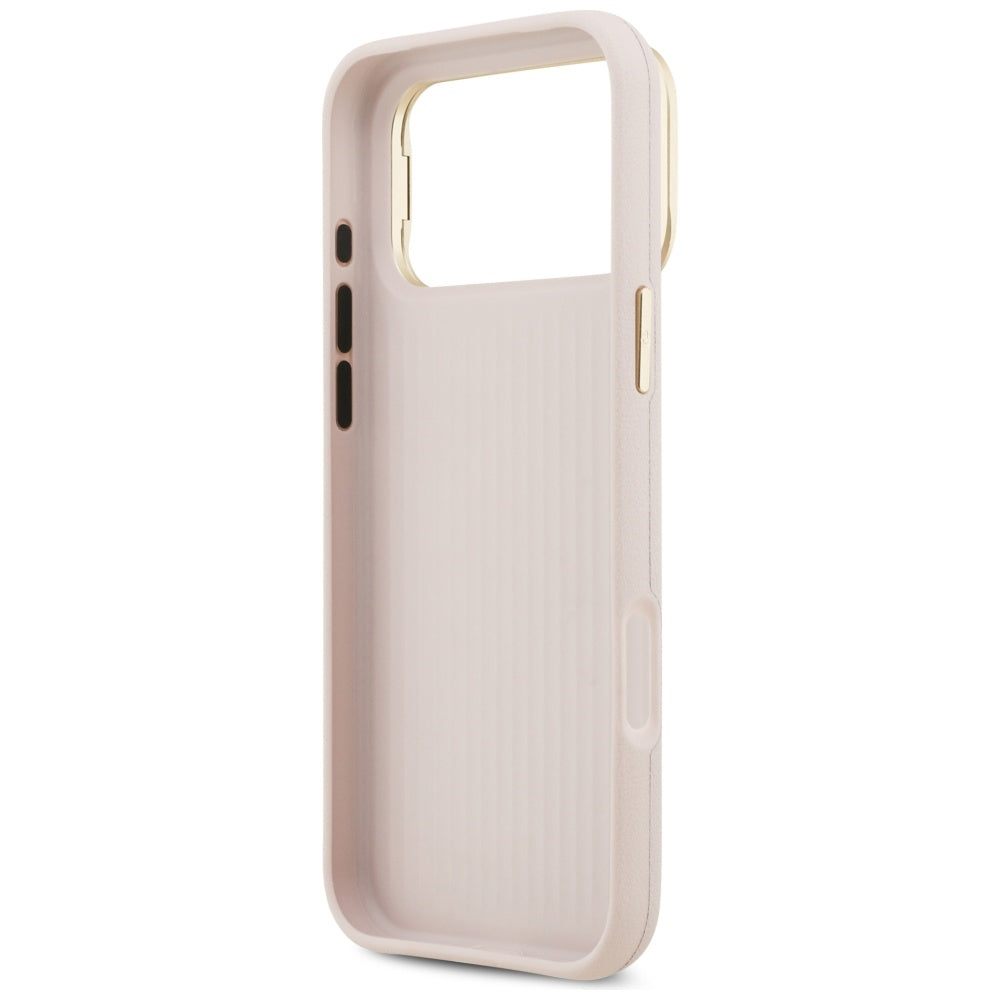 Guess Grained Big 4G &amp; Stand Camera Case for iPhone 17 Pro Max - Pink_6