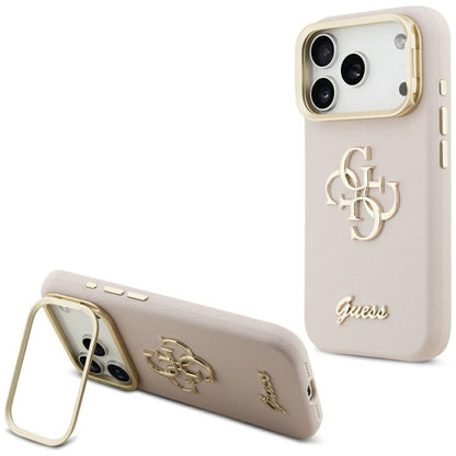 Guess Grained Big 4G &amp; Stand Camera Case for iPhone 17 Pro - Pink_0