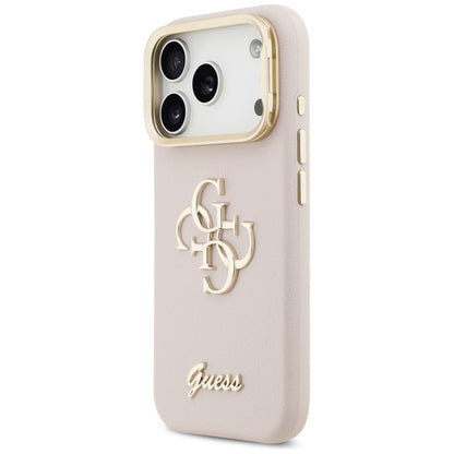 Guess Grained Big 4G &amp; Stand Camera Case for iPhone 17 Pro - Pink_1