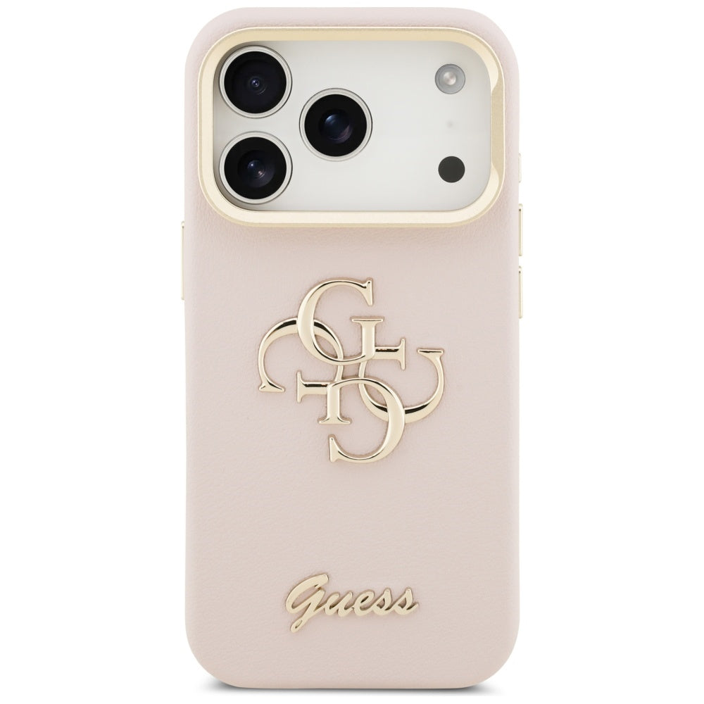 Guess Grained Big 4G &amp; Stand Camera Case for iPhone 17 Pro - Pink_2