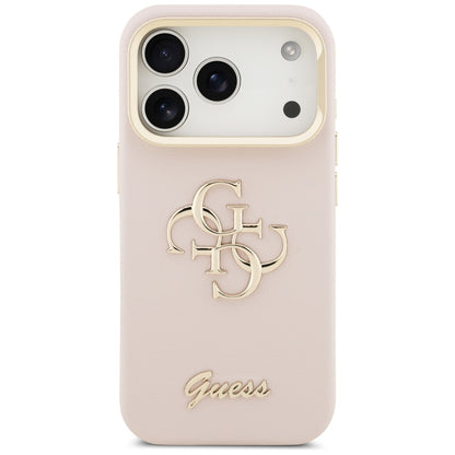 Guess Grained Big 4G &amp; Stand Camera Case for iPhone 17 Pro - Pink_2