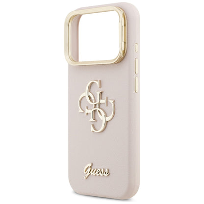 Guess Grained Big 4G &amp; Stand Camera Case for iPhone 17 Pro - Pink_5