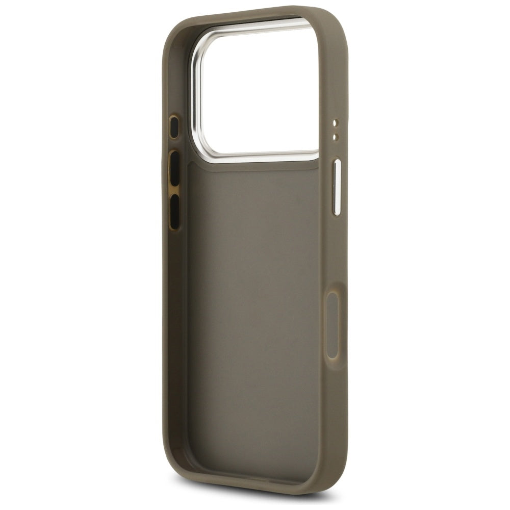 Guess Grained Big 4G Classic Logo Case for iPhone 17 Pro - Brown_6